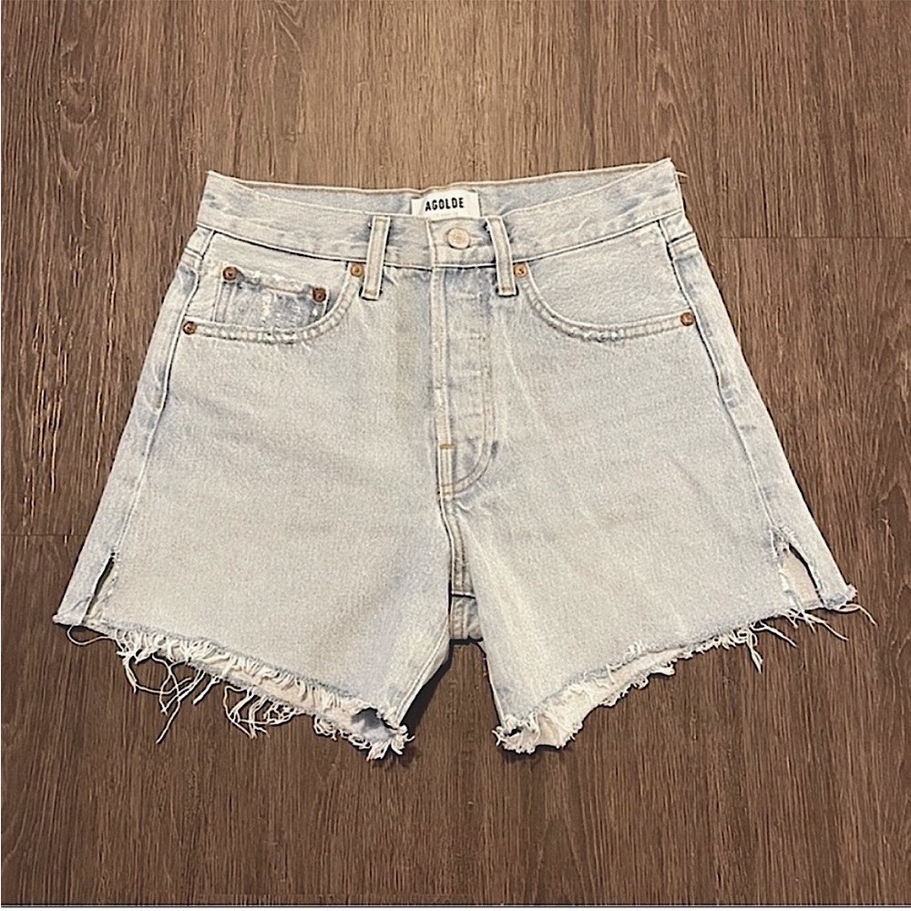 Agolde Light Wash Jean Shorts